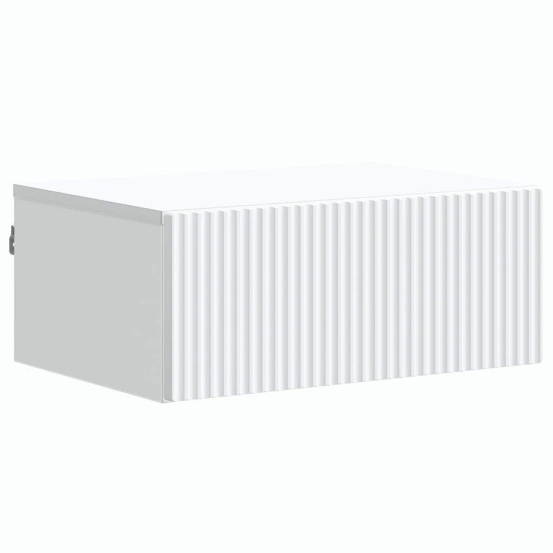 Wisząca Szafka Nocna z szufladą 2 pcs Biały 49 x 34,5 x 20 cm