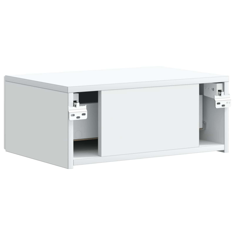 Wisząca Szafka Nocna z szufladą 2 pcs Biały 49 x 34,5 x 20 cm