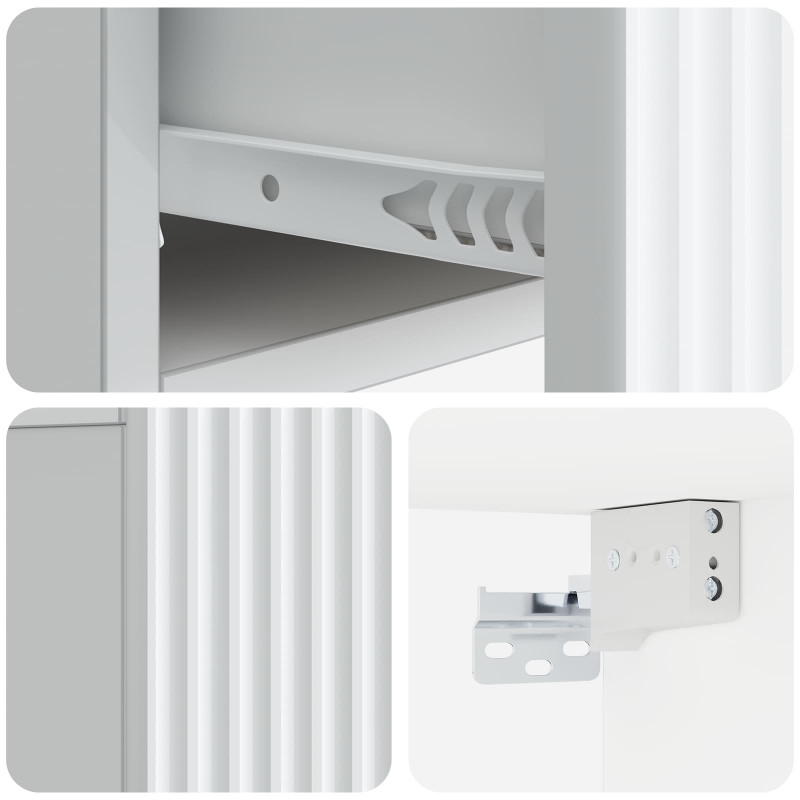 Wisząca Szafka Nocna z szufladą 2 pcs Biały 49 x 34,5 x 20 cm