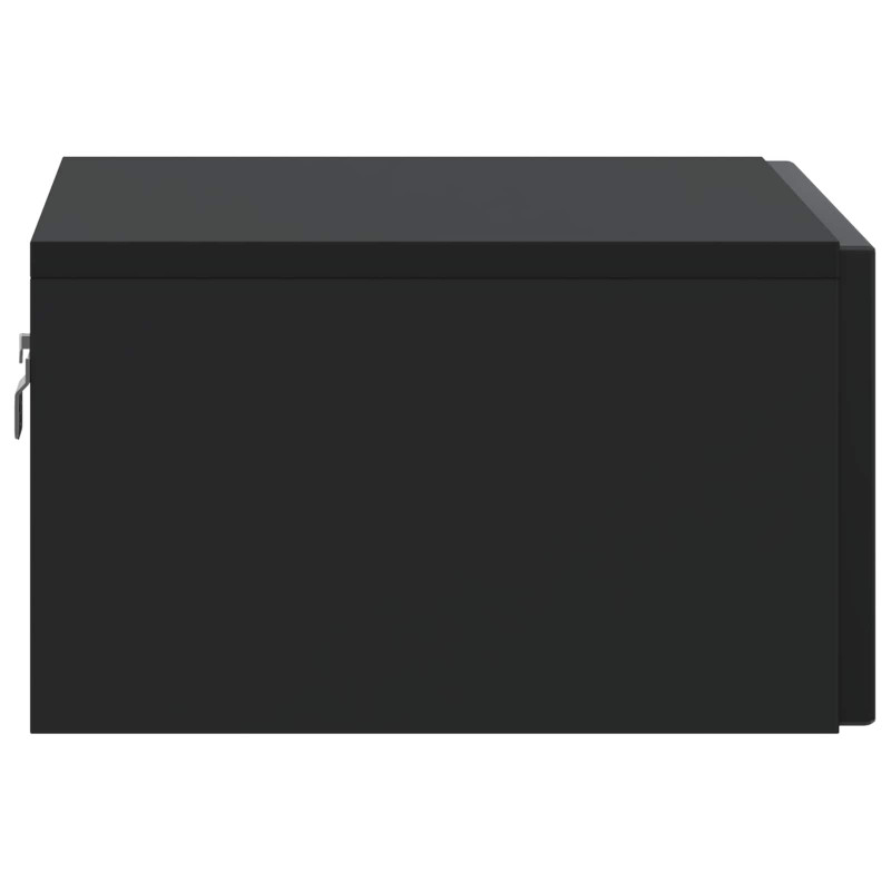 Wisząca Szafka Nocna z szufladą 2 pcs Czarny 49 x 34,5 x 20 cm