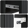 Wisząca Szafka Nocna z szufladą 2 pcs Czarny 49 x 34,5 x 20 cm