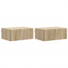 Wisząca Szafka Nocna 2 pcs dąb Sonoma 49 x 34,5 x 20 cm