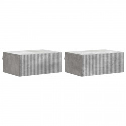Wisząca Szafka Nocna 2 pcs Betonowy szary 49 x 34,5 x 20 cm