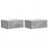 Wisząca Szafka Nocna 2 pcs Betonowy szary 49 x 34,5 x 20 cm