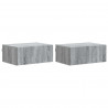 Wisząca Szafka Nocna 2 pcs Szary Sonoma 49 x 34,5 x 20 cm