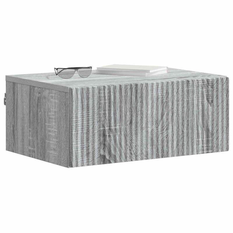 Wisząca Szafka Nocna 2 pcs Szary Sonoma 49 x 34,5 x 20 cm
