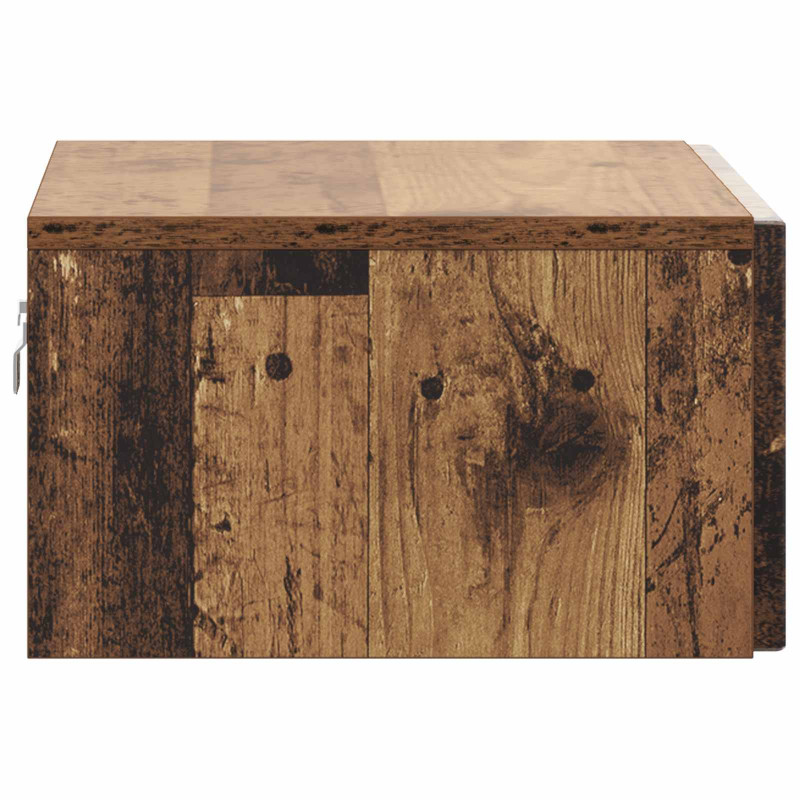 Wisząca Szafka Nocna z szufladą Stare drewno 49 x 34,5 x 20 cm