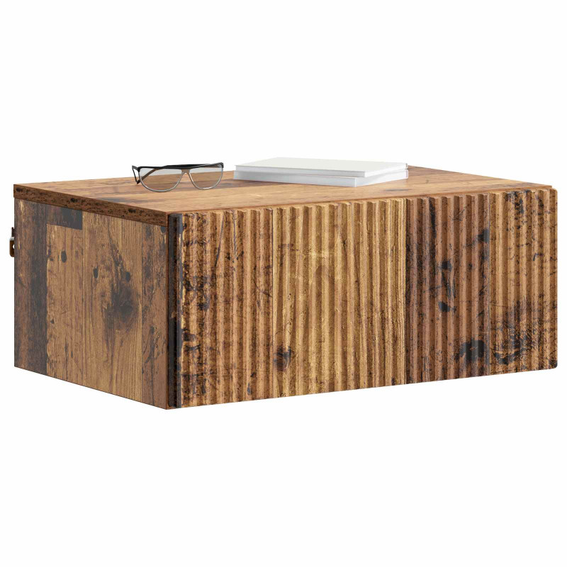 Wisząca Szafka Nocna 2 pcs Stare drewno 49 x 34,5 x 20 cm