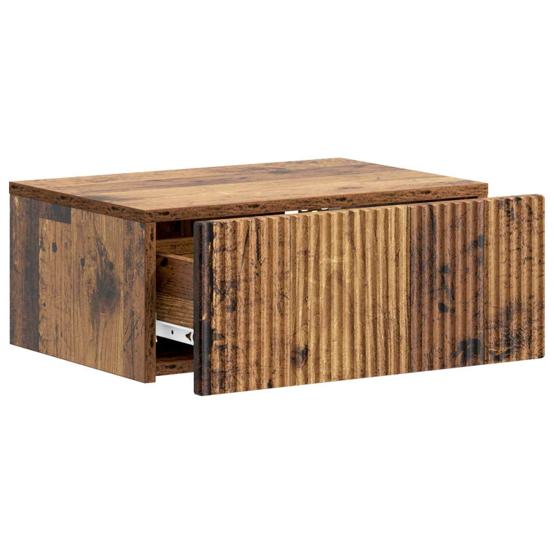Wisząca Szafka Nocna 2 pcs Stare drewno 49 x 34,5 x 20 cm