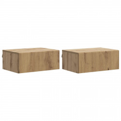 Wisząca Szafka Nocna 2 pcs Dąb artisan 49 x 34,5 x 20 cm