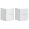 Wisząca Szafka Nocna z szufladą 2 pcs Biały 33 x 34,5 x 40 cm