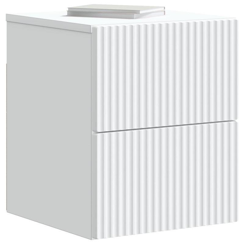 Wisząca Szafka Nocna z szufladą 2 pcs Biały 33 x 34,5 x 40 cm