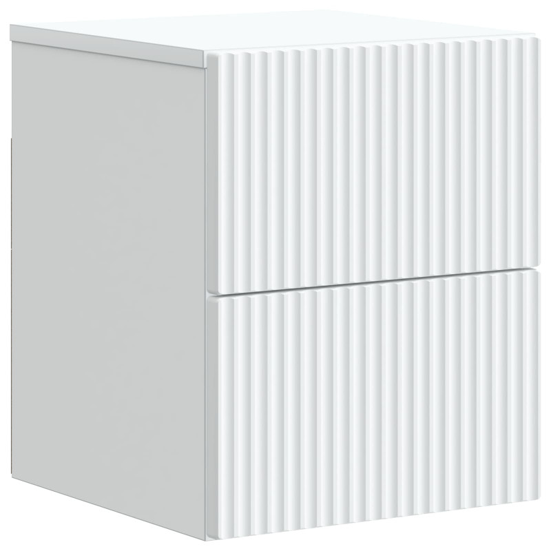 Wisząca Szafka Nocna z szufladą 2 pcs Biały 33 x 34,5 x 40 cm