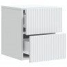 Wisząca Szafka Nocna z szufladą 2 pcs Biały 33 x 34,5 x 40 cm