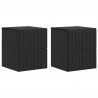 Wisząca Szafka Nocna z szufladą 2 pcs Czarny 33 x 34,5 x 40 cm