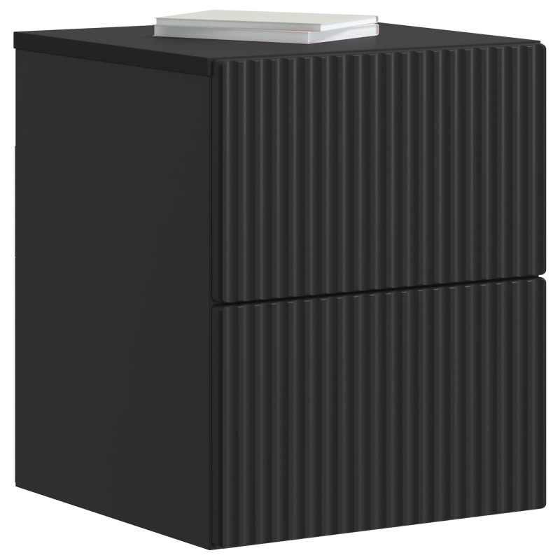 Wisząca Szafka Nocna z szufladą 2 pcs Czarny 33 x 34,5 x 40 cm
