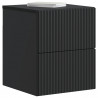 Wisząca Szafka Nocna z szufladą 2 pcs Czarny 33 x 34,5 x 40 cm