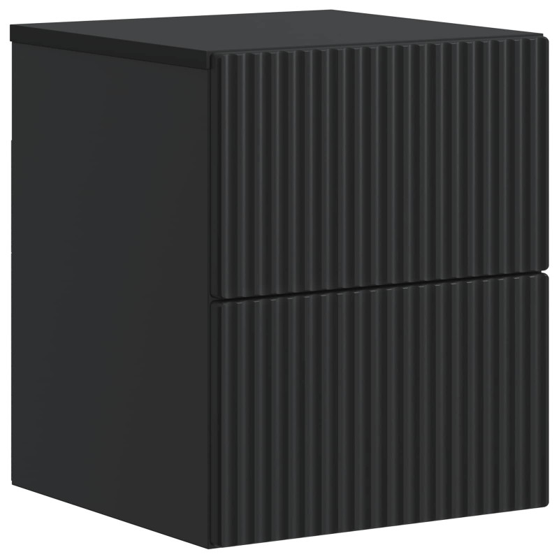 Wisząca Szafka Nocna z szufladą 2 pcs Czarny 33 x 34,5 x 40 cm
