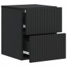 Wisząca Szafka Nocna z szufladą 2 pcs Czarny 33 x 34,5 x 40 cm