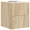 Wisząca Szafka Nocna 2 pcs dąb Sonoma 33 x 34,5 x 40 cm