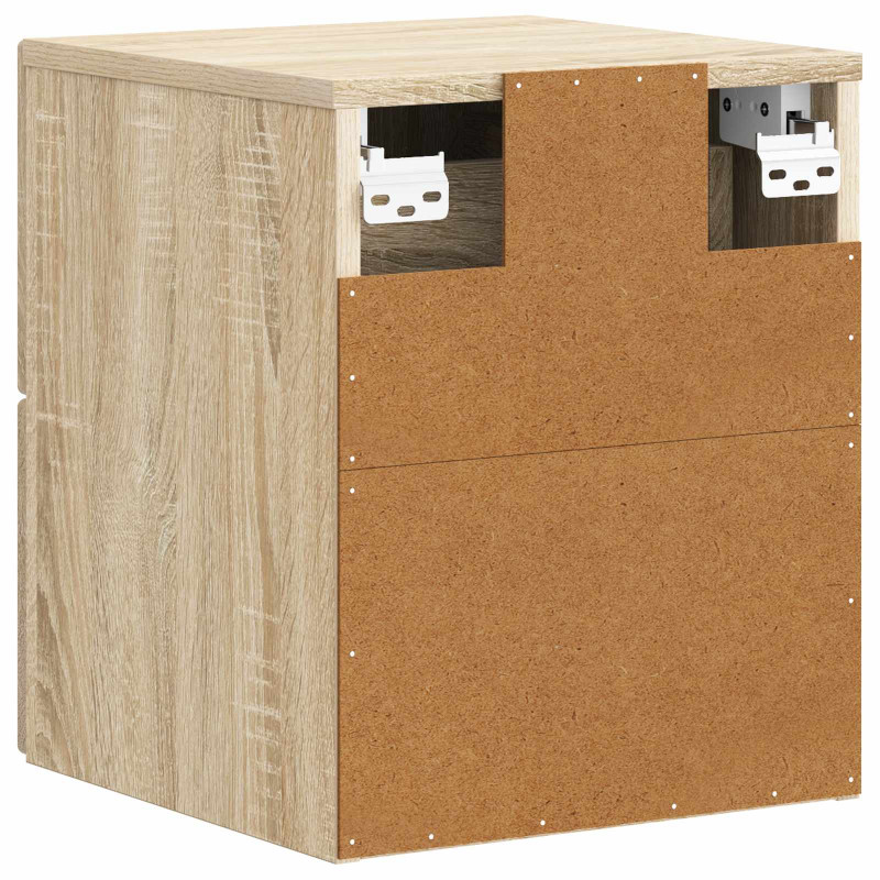 Wisząca Szafka Nocna 2 pcs dąb Sonoma 33 x 34,5 x 40 cm