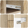 Wisząca Szafka Nocna 2 pcs dąb Sonoma 33 x 34,5 x 40 cm