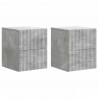 Wisząca Szafka Nocna 2 pcs Betonowy szary 33 x 34,5 x 40 cm