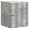 Wisząca Szafka Nocna 2 pcs Betonowy szary 33 x 34,5 x 40 cm