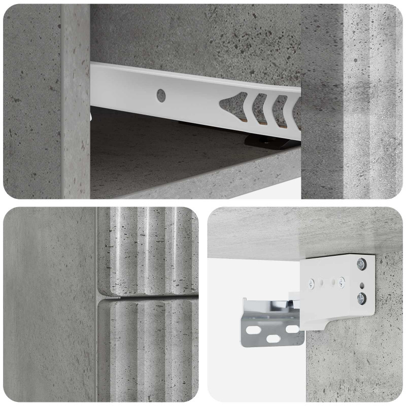 Wisząca Szafka Nocna 2 pcs Betonowy szary 33 x 34,5 x 40 cm