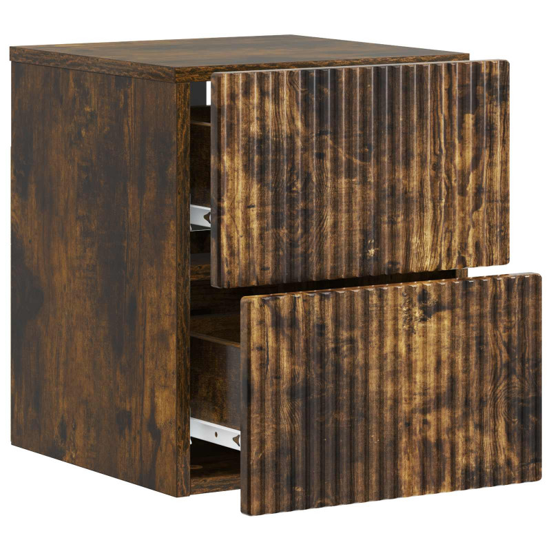 Wisząca Szafka Nocna 2 pcs Dąb wędzony 33 x 34,5 x 40 cm