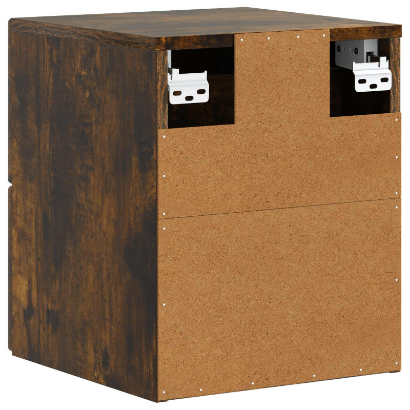Wisząca Szafka Nocna 2 pcs Dąb wędzony 33 x 34,5 x 40 cm