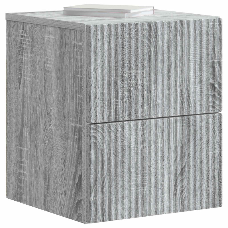 Wisząca Szafka Nocna 2 pcs Szary Sonoma 33 x 34,5 x 40 cm