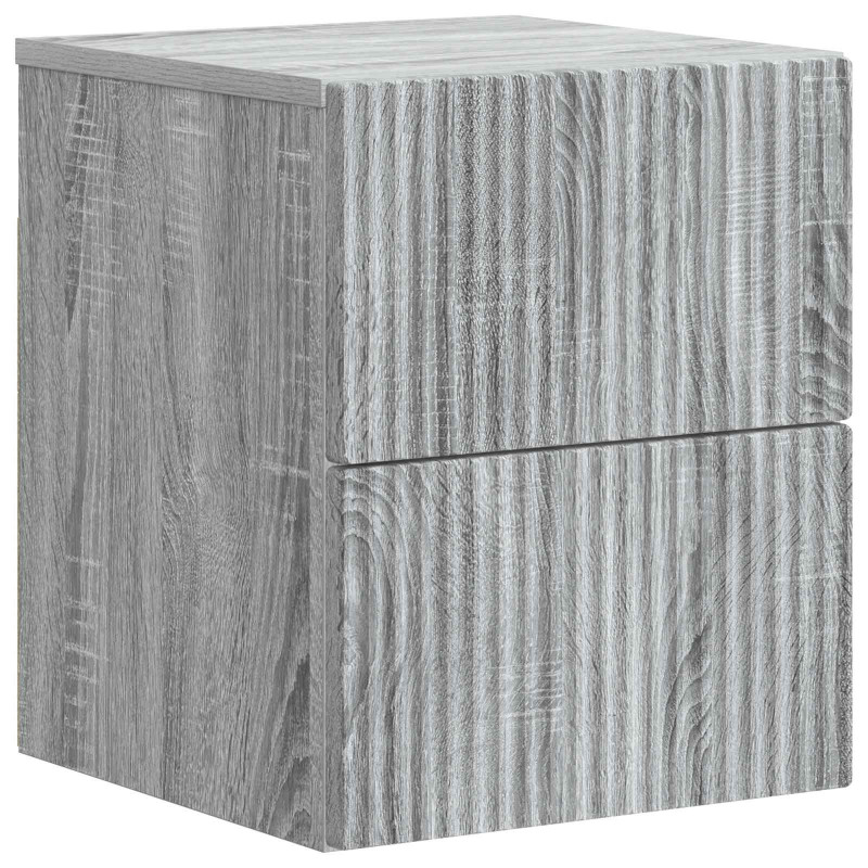 Wisząca Szafka Nocna 2 pcs Szary Sonoma 33 x 34,5 x 40 cm