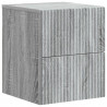 Wisząca Szafka Nocna 2 pcs Szary Sonoma 33 x 34,5 x 40 cm
