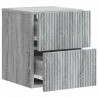 Wisząca Szafka Nocna 2 pcs Szary Sonoma 33 x 34,5 x 40 cm