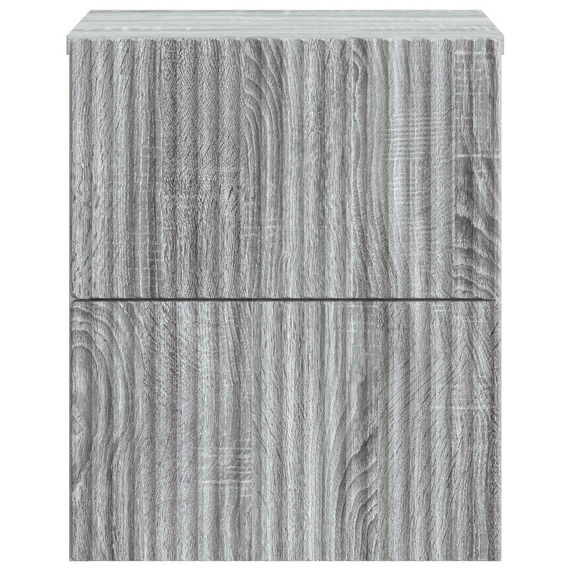 Wisząca Szafka Nocna 2 pcs Szary Sonoma 33 x 34,5 x 40 cm