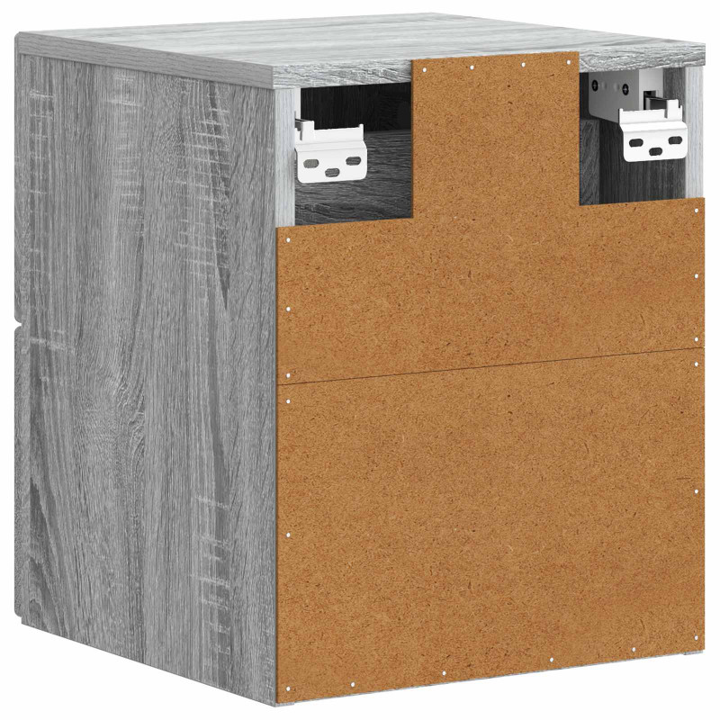 Wisząca Szafka Nocna 2 pcs Szary Sonoma 33 x 34,5 x 40 cm
