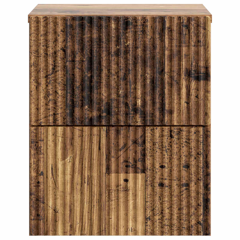 Wisząca Szafka Nocna 2 pcs Stare drewno 33 x 34,5 x 40 cm