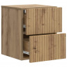 Wisząca Szafka Nocna 2 pcs Dąb artisan 33 x 34,5 x 40 cm