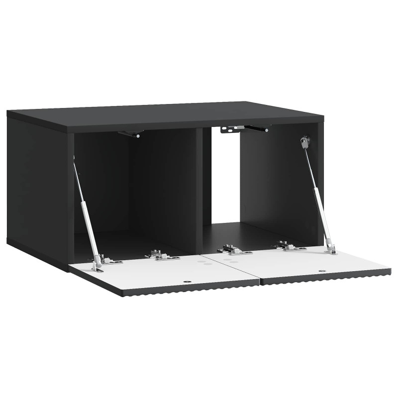 Szafka RTV montowana na ścianie Czarny 59,5 x 41 x 30 cm