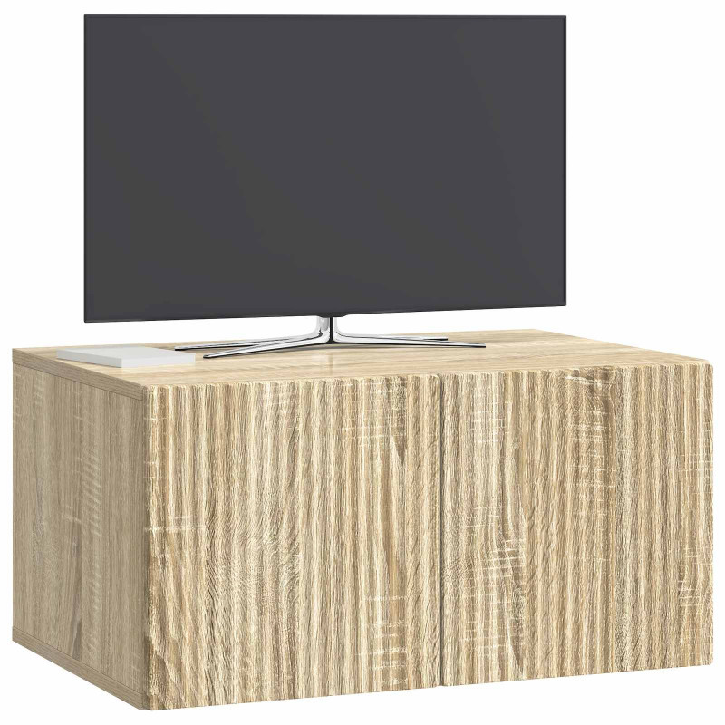 Szafka RTV montowana na ścianie dąb Sonoma 59,5 x 41 x 30 cm