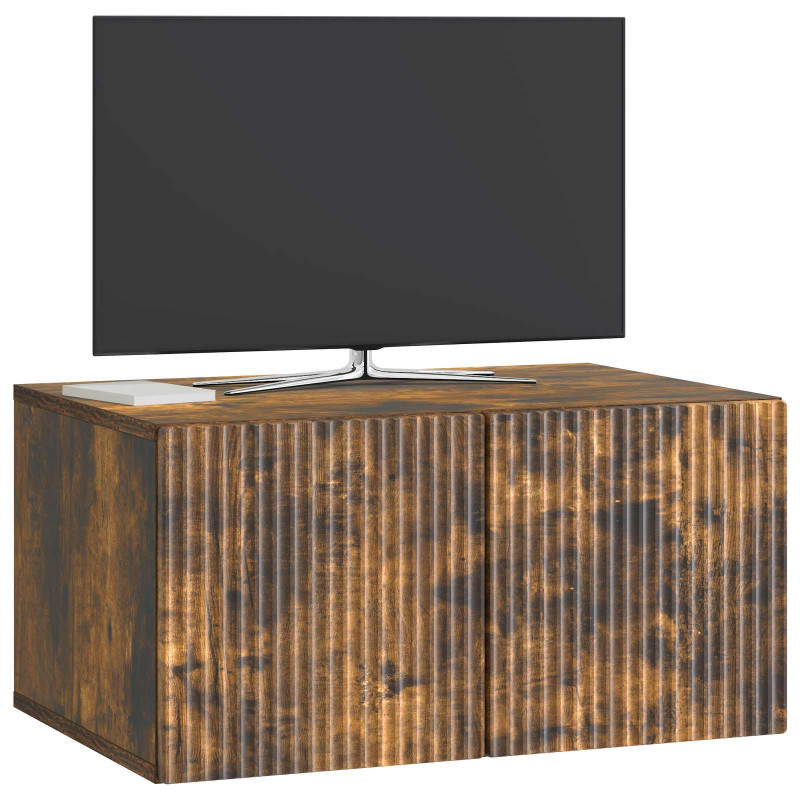 Szafka RTV montowana na ścianie Dąb wędzony 59,5 x 41 x 30 cm
