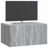 Szafka RTV montowana na ścianie Szary Sonoma 59,5 x 41 x 30 cm