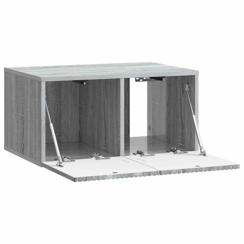 Szafka RTV montowana na ścianie Szary Sonoma 59,5 x 41 x 30 cm