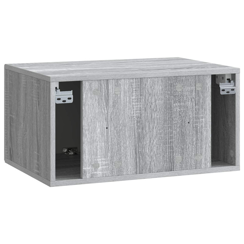 Szafka RTV montowana na ścianie Szary Sonoma 59,5 x 41 x 30 cm