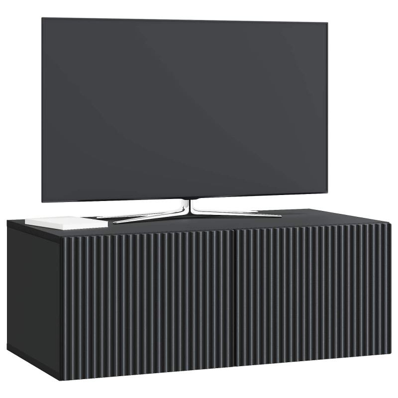 Szafka RTV montowana na ścianie Czarny 78,5 x 41 x 30 cm