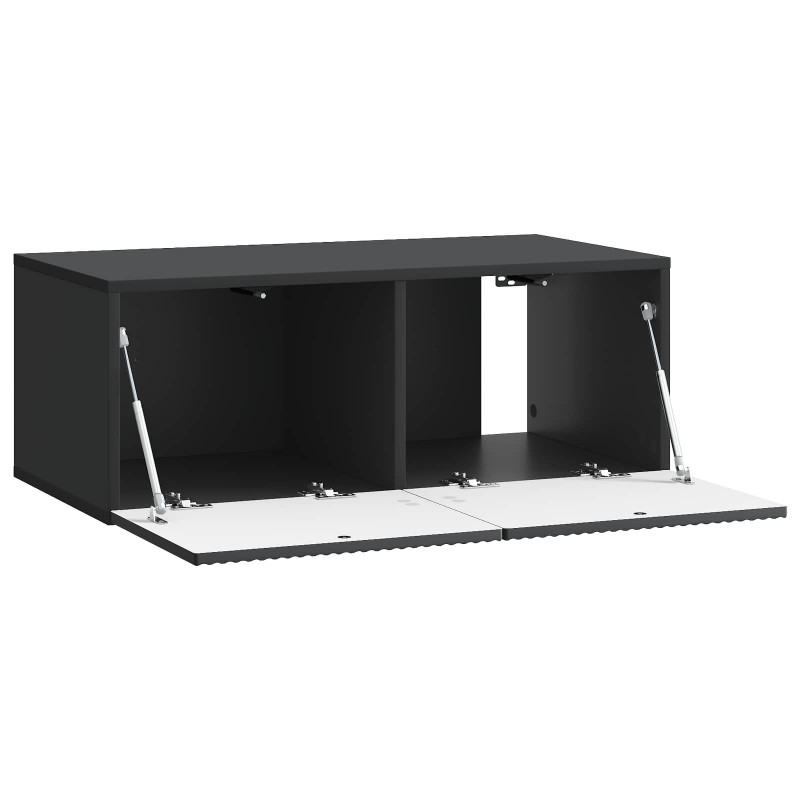 Szafka RTV montowana na ścianie Czarny 78,5 x 41 x 30 cm