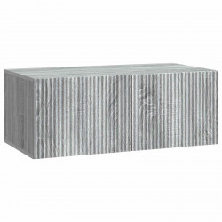 Szafka RTV montowana na ścianie Szary Sonoma 78,5 x 41 x 30 cm
