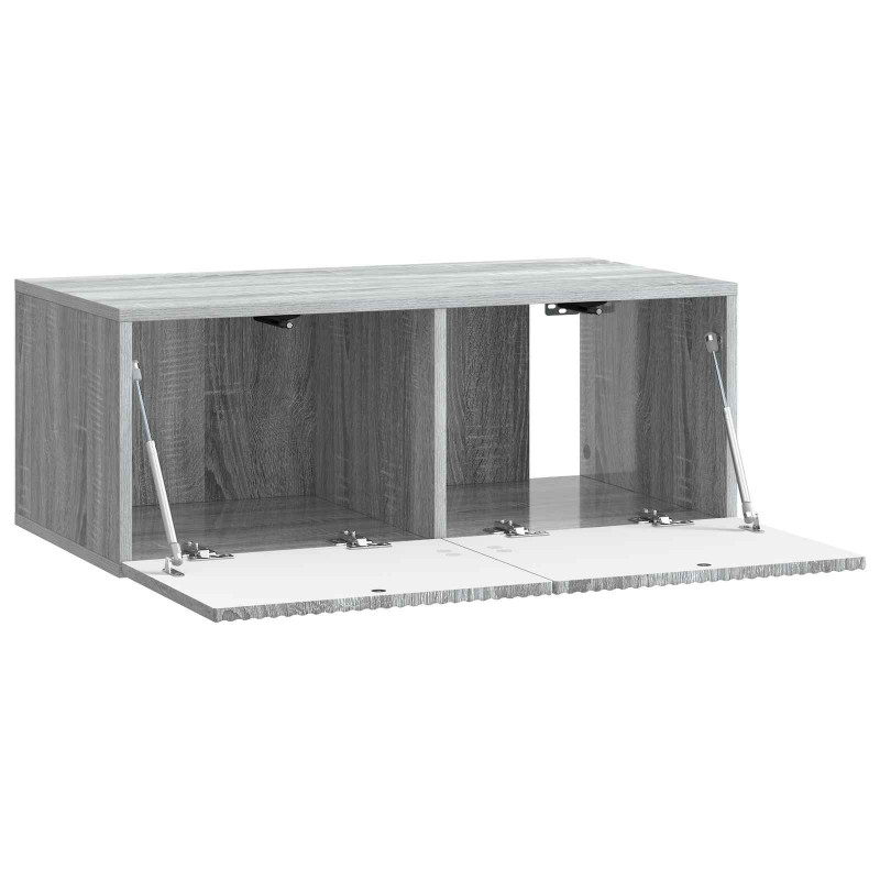Szafka RTV montowana na ścianie Szary Sonoma 78,5 x 41 x 30 cm