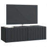 Szafka RTV montowana na ścianie Czarny 98 x 41 x 30 cm